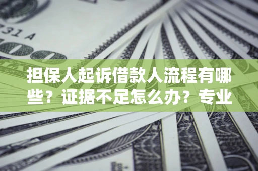 济南担保人起诉借款人流程有哪些？证据不足怎么办？专业律师解答