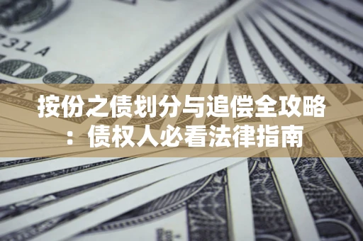 济南按份之债划分与追偿全攻略：债权人必看法律指南