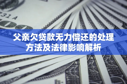 济南父亲欠贷款无力偿还的处理方法及法律影响解析