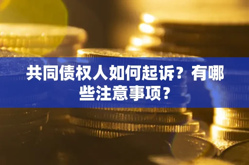 济南共同债权人如何起诉？有哪些注意事项？